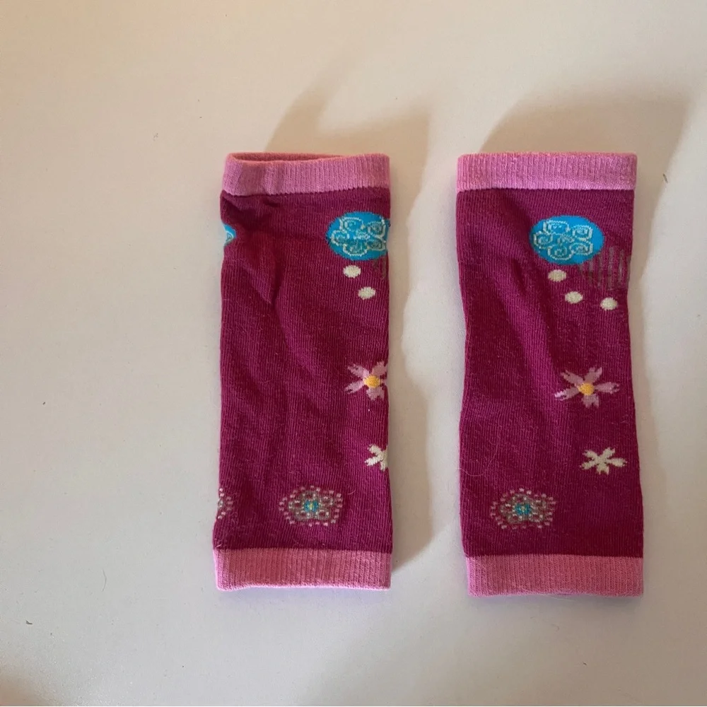 Pink Floral Kids Leg Warmers